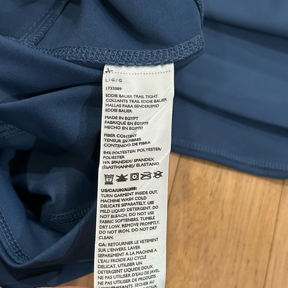 NWT Eddie Bauer Dark Blue Trail Tight Leggings Pants - Women’s Size Large - Picture 6 of 10